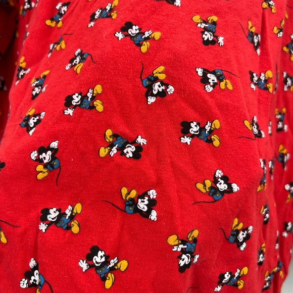 Disney Mickey Mouse Vintage Mickey Co Moc Turtle Neck Sweater Large 100% Cotton - Picture 6 of 9